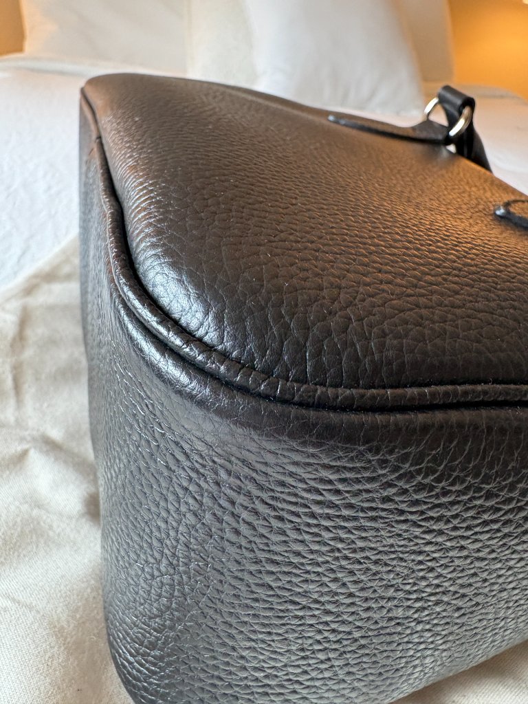 Hyer Goods La Corsa Leather Bowling Bag In Black With Silver Hardware — image 8 of 8